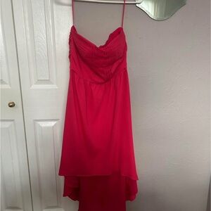 Elegant Red Strapless Dress